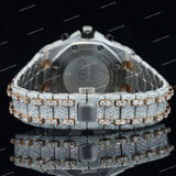 Luxury Iced Chronograph Watch with Moissanite Diamond Bezel Pave Dial and Fully Iced Watch