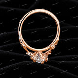 Custom Nature Inspired VVS Dutch Marquise Moissanite Diamond Engagement Ring Women Side Stone Ring Jewelry