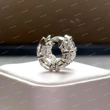 S925 Sterling Silver Moissanite Diamond Huggie Earrings Fine Jewelry