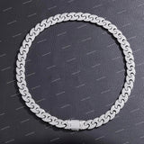 Hot Selling 925 Silver Brilliant Cut VVS Moissanite Diamond Hip Hop Cuban Link Chain Necklace