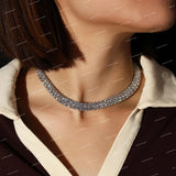 Premium Quality VVS Moissanite Brilliant Cut Chain Hip Hop Multi-Length S925 Sterling Silver Iced Nacklace