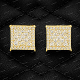 New Hip Hop S925 Sliver Jewelry Men's Brilliant Cut  Moissanite Earrings