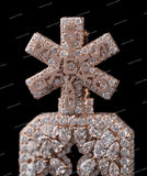Luxury Custom Letter Pendant Necklace Brilliant Cut VVS Moissanite Claw Setting Iced 925 Sterling Silver Hip Hop Pendant