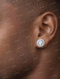 Luxury Moissanite Earrings 925 Sterling Silver Gold Plated Round Brilliant Cut Stud Earrings
