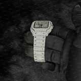 Premium VVS Moissanite Diamond Skeleton Dial Watch In Unique Style Fully Iced Out Watch