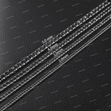 Pass Diamond Tester 925 Silver Black Moissanite Diamond Hip Hop Jewelry Iced Chain Necklace