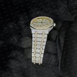 Top Selling Moissanite Diamond Analog Watch Mens Statement Timepiece