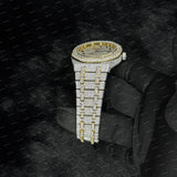 Luxury Iced Out Stainless Steel VVS Moissanite Diamond Bust Down Watch