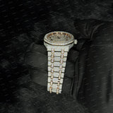 Luxury Rose Gold With Arabic Numerals Moissanite Diamond Watch Custom Fashion Style