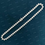 Luxury Hip Hop Jewelry Men Heart Shape Cuban Necklace Sterling Silver 925 VVS Moissanite Diamond Chain