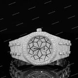 Luxury Moissanite Diamond Spiderweb Design Dial Diamond Set Iced Out Watch