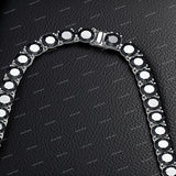 Pass Diamond Tester 925 Silver Black Moissanite Diamond Hip Hop Jewelry Iced Chain Necklace