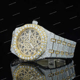 Luxury Iced Skeleton Dial Watch with Moissanite Diamond Bezel Fully Iced Premium Timepiece