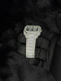 Custom Luxury Snow White Full Iced Santos Moissanite Diamond Watch Fashion Style